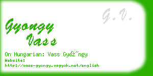 gyongy vass business card